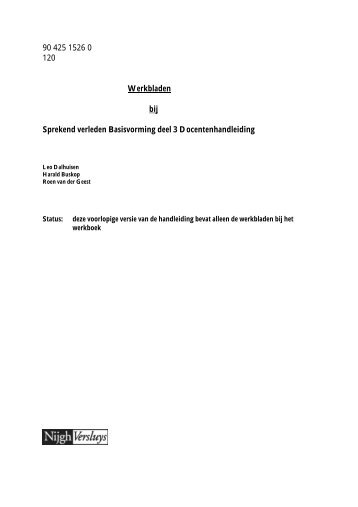Sprekend verleden 3 Werkbladen