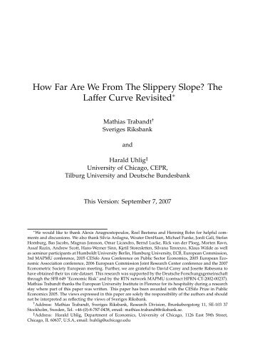 How Far Are We From The Slippery Slope? The Laffer Curve Revisited