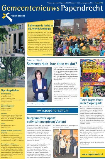 13 juni 2012 - Gemeente Papendrecht
