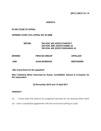 Wright _Princess_ v Morrison _Alan_.pdf - The Court of Appeal