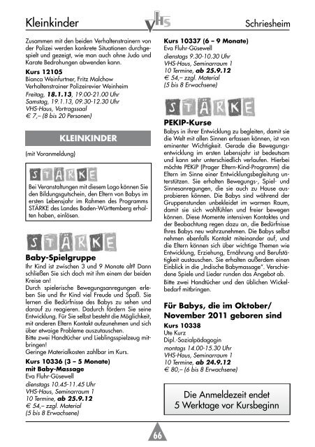 SEMESTER 2/2012 - VHS Schriesheim
