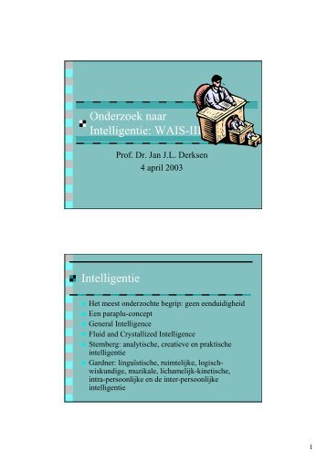 Onderzoek naar Intelligentie: WAIS-III Intelligentie