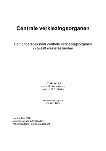 Centrale verkiezingsorganen - Kiesraad