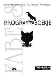 PROGRAMMABOEKJE - Vocaal Ensemble Tiramisu