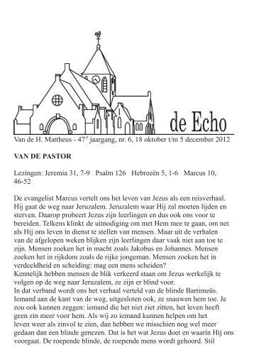 Echo van 18 oktober tot en met 5 december 2012 - St. Paulus ...