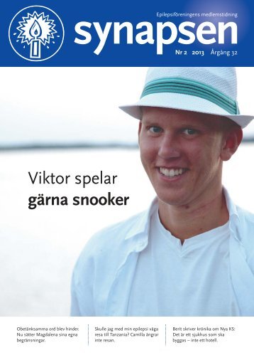 Viktor spelar gärna snooker - Epilepsiföreningen i Stor-Stockholm