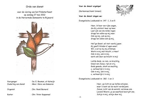 liturgie (pdf) - Hervormde Gemeente Rijsoord