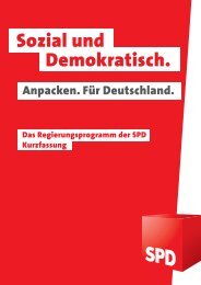 Das Regierungsprogramm der SPD - Policy Network