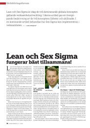 Lean och Sex Sigma - Sandholm Associates