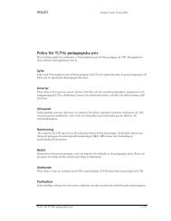 Policy för TLTHs pedagogiska pris