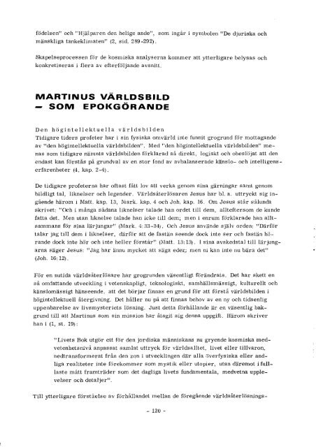 Epokgörande drag i Martinus världsbild - Martinus Institut