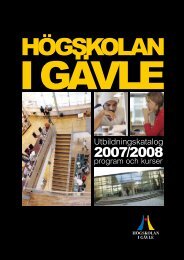 Utbildningskatalog - Högskolan i Gävle