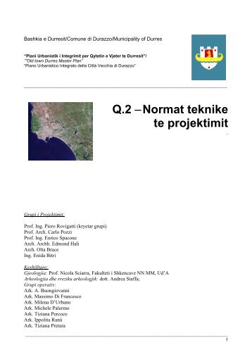 Q.2 –Normat teknike te projektimit - Bashkia Durres