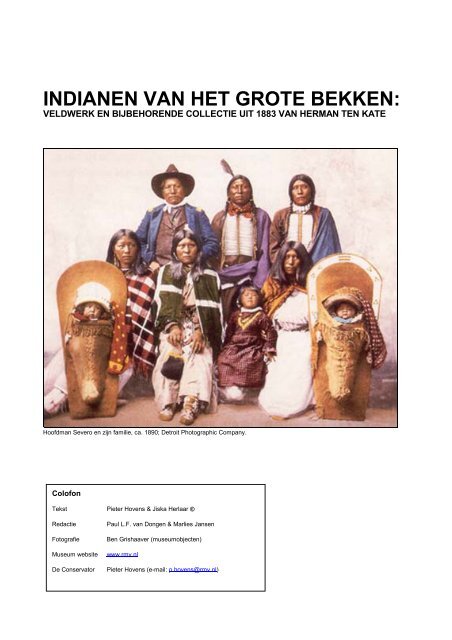 Indianen van het Grote Bekken - Museum Volkenkunde