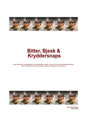 Bitter, Bjesk & Kryddersnaps