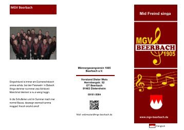 Flyer - beim MGV Beerbach