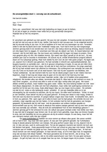 De onvergetelijke deel 1 : vervolg van de schoolkrant . Het bericht ...