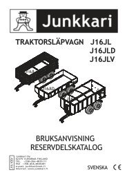 BRUKSANVISNING RESERVDELSKATALOG ... - Junkkari Oy