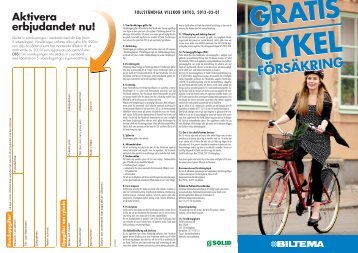 Gratis cykelförsäkring, pdf (1,70 MB) - Biltema