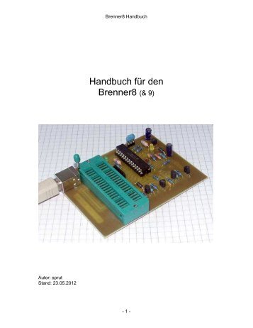 Handbuch für den Brenner8 (& 9) - Sprut