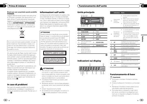 Pioneer DEH-1320MP Car Radio OWNER'S MANUAL Operating ...