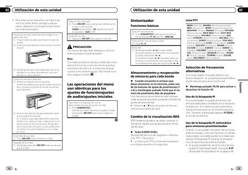 Pioneer DEH-1320MP Car Radio OWNER'S MANUAL Operating ...