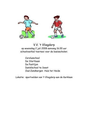 Schoolvoetbal boekje - Vliegdorp