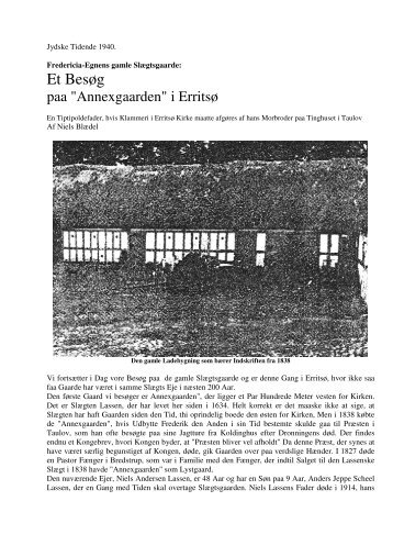 Et besøg på Annexgaarden 1940 - Fredericias Historie