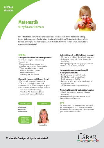 Matematik för nyfikna förskolebarn H.pdf - Lärarfortbildning