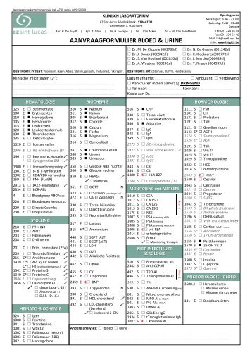 20120509Aanvraagformulier bloed en ... - AZ Sint-Lucas