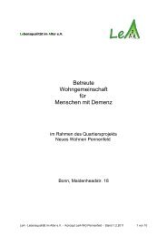 Wohngemeinschaft für Menschen mit Demenz - LeA Lebensqualität ...