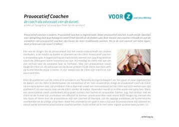 download hier het artikel over provocatief coachen ... - VoorZ