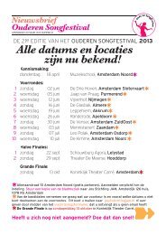 2O13 Alle datums en locaties zijn nu bekend! - Stichting Jam