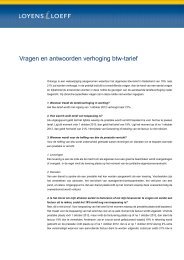 Vragen en antwoorden verhoging btw-tarief - Loyens & Loeff