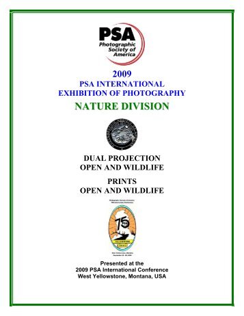 NATURE DIVISION - PSA Exhibition