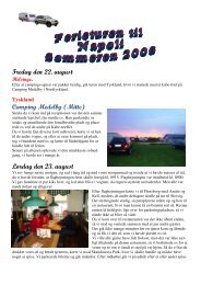 Dagbog 7 Beskrivelse af vores sommertur 2008 til ... - thomsen site
