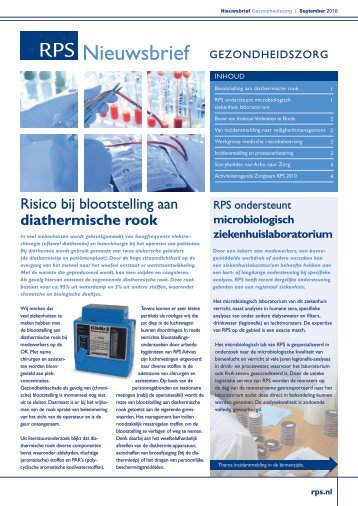 Risico bij blootstelling aan diathermische rook - RPS advies