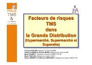 Les facteurs de risques de TMS dans la Grande ... - CRAMIF