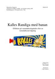 Kalles Randiga med banan - Mälardalens högskola