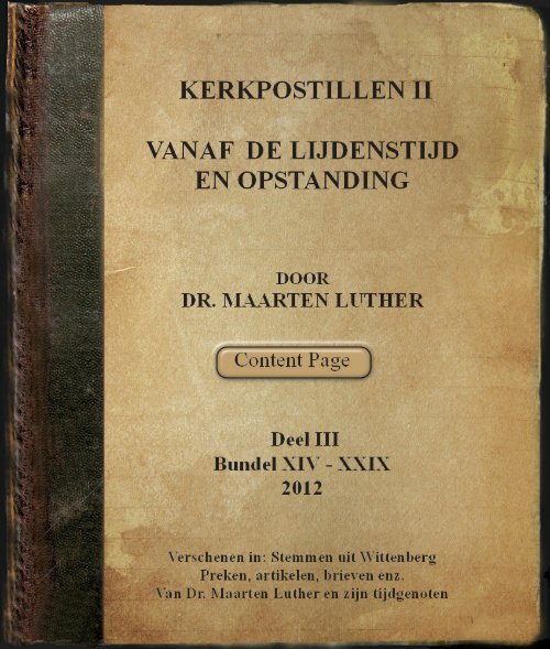 KERKPOSTILLEN II - Geschriften van Maarten Luther
