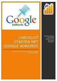 CHECKLIST Starten met Google Adwords - Meer klanten met ...