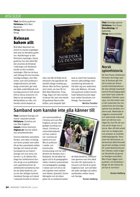 Nordens Tidning nr 1 2010 - Föreningen Norden