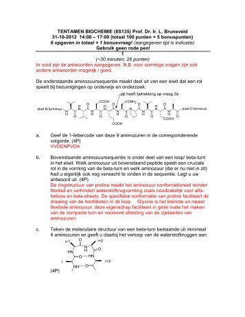 TENTAMEN BIOCHEMIE