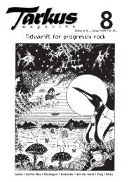 Tidsskrift for progressiv rock - Tarkus Magazine