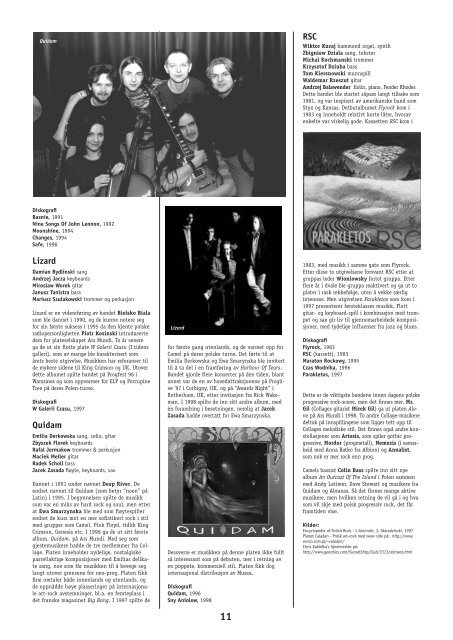 Tidsskrift for progressiv rock - Tarkus Magazine