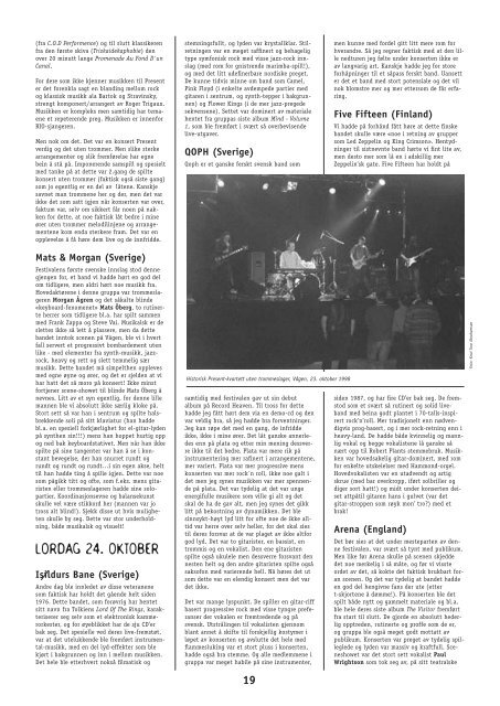 Tidsskrift for progressiv rock - Tarkus Magazine
