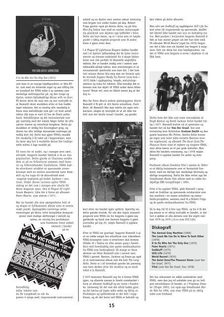 Tidsskrift for progressiv rock - Tarkus Magazine