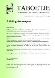 Afdeling Antwerpen - Reumatoïde Artritis Liga vzw