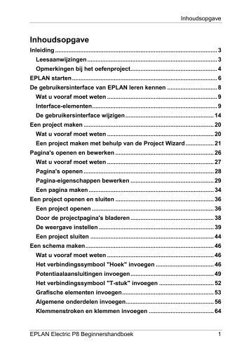 EPLAN Electric P8 beginners handboek (PDF)