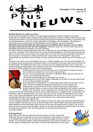 Pius-nieuws 19, 8-6-2012 - Basisschool Pius X